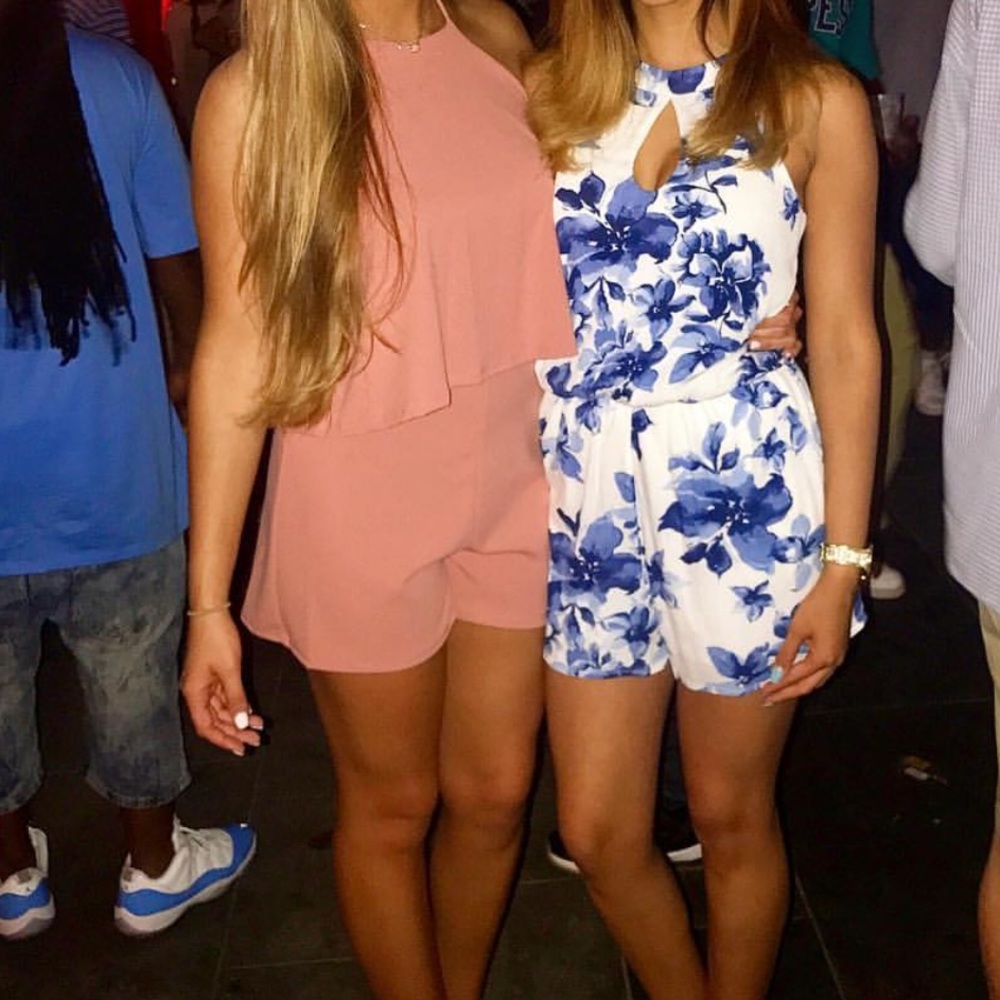 Nude pink romper
